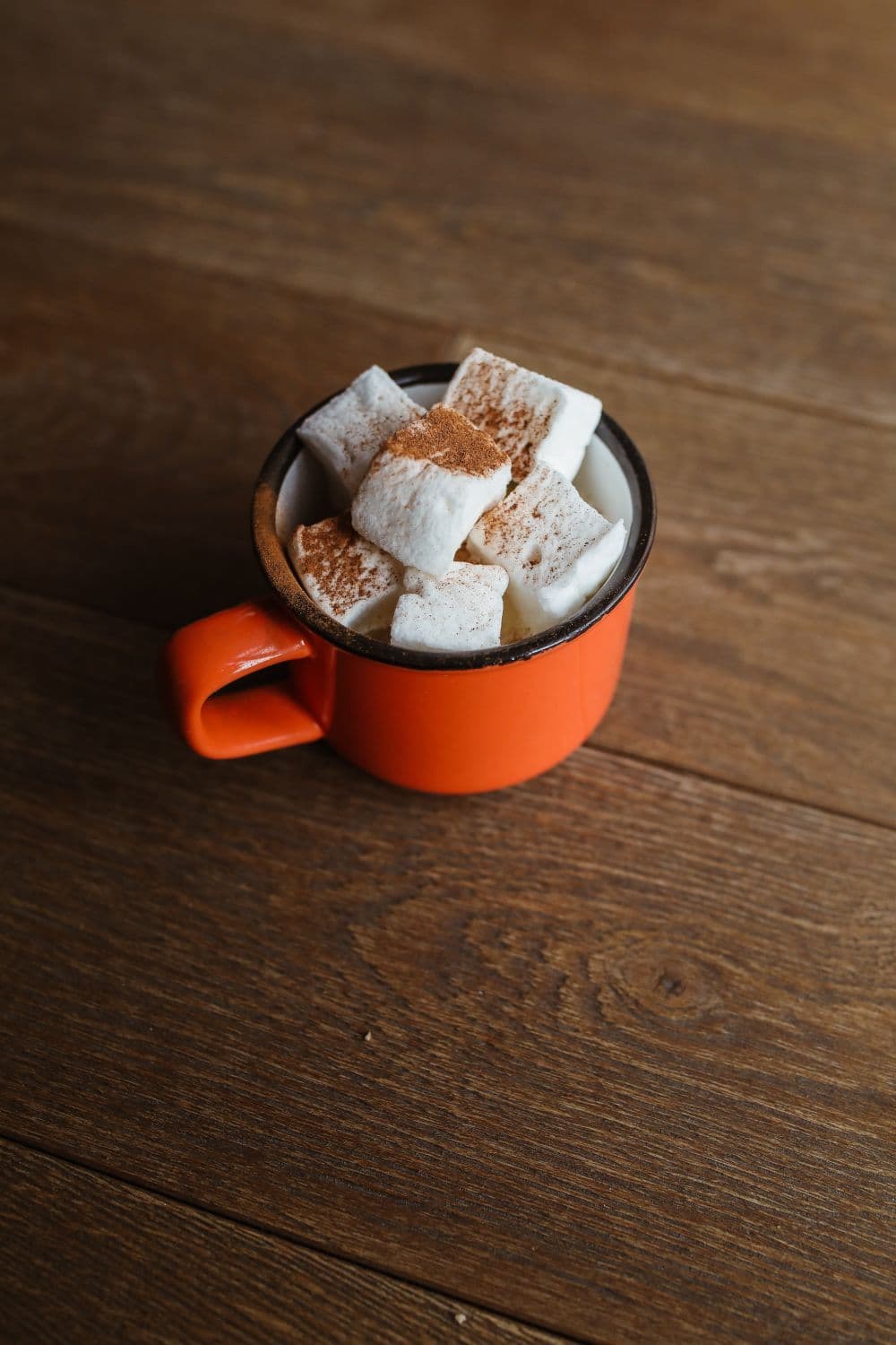 Hot chocolate topped with marshmallows