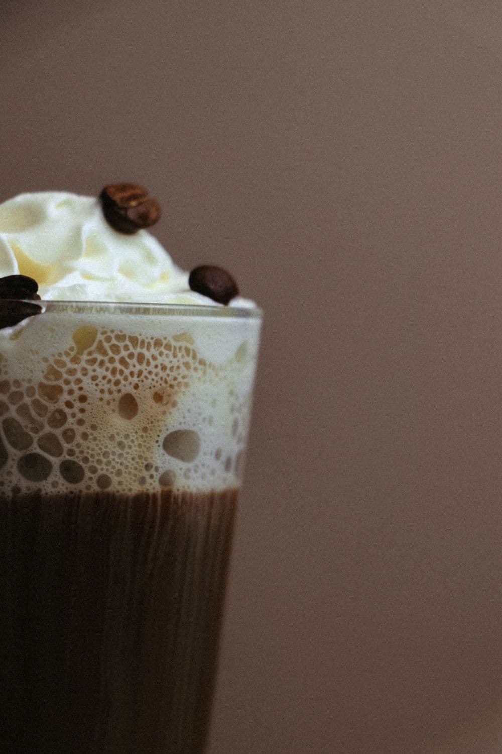 Mocha topped with whipped cream
